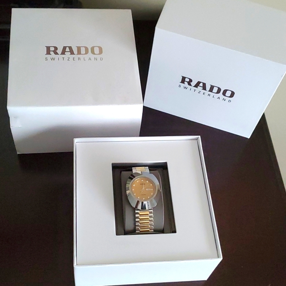 COPY - RADO DIASTAR ORIGINALl Quartz Watch with Stainless Steel Strap, Gold